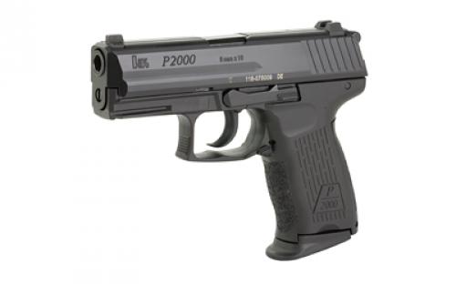 HK P2000, V3, Double Action/Single Action, Semi-automatic, Polymer Frame Pistol, Full Size, 9MM, 3.66" Barrel, Black, Night Sights, Rear Decocker, 10 Rounds, 3 Magazines 81000044