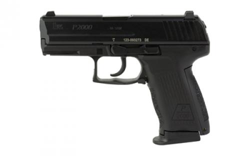 HK P2000, V2, LEM-Double Action, Semi-automatic, Polymer Frame Pistol, Compact, 40 S&W, 3.66 Barrel, Matte Finish, Black, 3 Dot Sights, Decocker, 12 Rounds, 2 Magazines 81000045