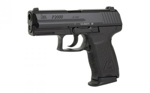 HK P2000, V2, LEM-Double Action, Semi-automatic, Polymer Frame Pistol, Compact, 40 S&W, 3.66" Barrel, Matte Finish, Black, 3 Dot Sights, Decocker, 12 Rounds, 2 Magazines 81000045