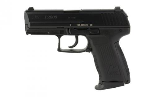 HK P2000, V2, LEM, Double Action Only, Semi-automatic, Polymer Frame Pistol, 40 S&W, 3.66 Barrel, Black, 3 Dot Sights, 10 Rounds, 2 Magazines 81000047