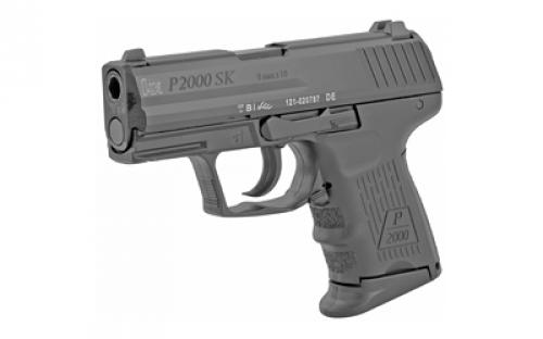 HK P2000SK, V2, LEM-Double Action Only, Semi-automatic, Polymer Frame Pistol, Sub-Compact, 9MM, 3.26" Barrel, Matte Finish, Black, 3 Dot Sights, 10 Rounds, 2 Magazines 81000053