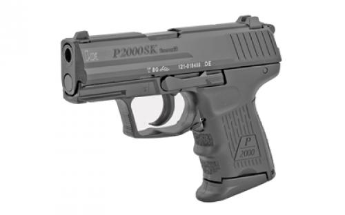 HK P2000SK, V3, Double Action/Single Action, Semi-automatic, Polymer Frame Pistol, Sub Compact, 9MM, 3.26" Barrel, Matte Finish, Black, 3 Dot Sights, Decocker, 10 Rounds, 2 Magazines 81000055