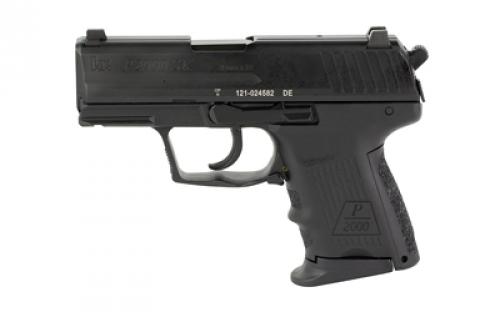HK P2000SK, V3, Double Action/Single Action, Semi-automatic, Polymer Frame Pistol, Sub-Compact, 9MM, 3.26 Barrel, Black, Night Sights, Rear Decocker, 10 Rounds, 3 Magazines 81000056