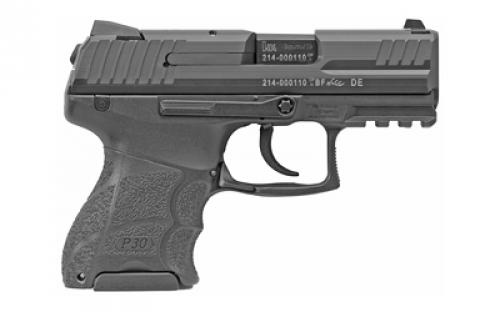 HK P30SK V1, Semi-automatic, Double Action Only, Sub-Compact, 9MM, 3.27" Barrel, Polymer Frame, Black, Interchangeable Grip Panels, Light LEM Trigger, 10Rd, 2 Mags 81000084