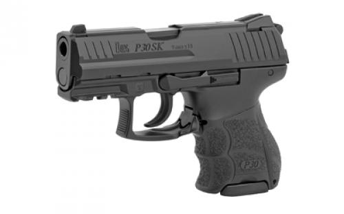 HK P30SK, V3, Double Action/Single Action, Semi-automatic, Polymer Frame Pistol, Sub Compact, 9MM, 3.27" Barrel, Matte Finish, Black, 3 Dot Sights, Decocker, 10 Rounds, 2 Magazines 81000086
