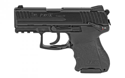HK P30SK, V3, Double Action/Single Action, Semi-automatic, Polymer Frame Pistol, Sub-Compact, 9MM, 3.27 Barrel, Matte Finish, Black, Interchangeable Grip Panels, 3 Dot Sights, Ambidextrous Safety with Rear Decocker, 10 Rounds, 2 Magazines, Ambidextrous 81000088