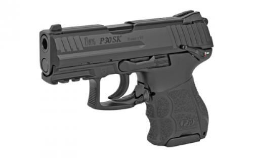 HK P30SK, V3, Double Action/Single Action, Semi-automatic, Polymer Frame Pistol, Sub-Compact, 9MM, 3.27" Barrel, Matte Finish, Black, Interchangeable Grip Panels, 3 Dot Sights, Ambidextrous Safety with Rear Decocker, 10 Rounds, 2 Magazines, Ambidextrous 81000088