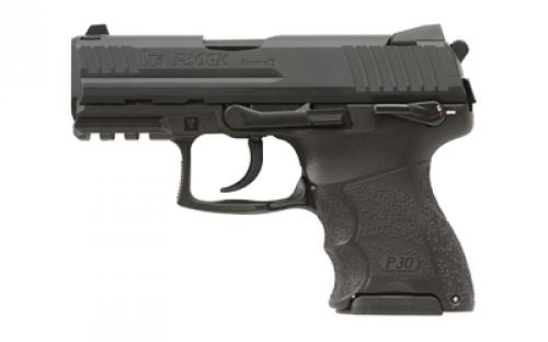 HK P30SKS, V3, DA/SA, Sub Compact, 9MM, 3.27 Barrel, Polymer Frame, Black Finish, Night Sights, Ambidextrous Safety, Decocker, 10Rd, 3 Magazines 81000089