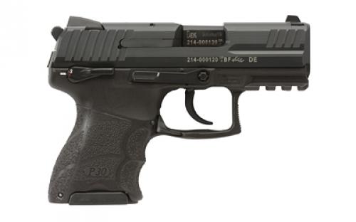 HK P30SKS, V3, DA/SA, Sub Compact, 9MM, 3.27" Barrel, Polymer Frame, Black Finish, Night Sights, Ambidextrous Safety, Decocker, 10Rd, 3 Magazines 81000089