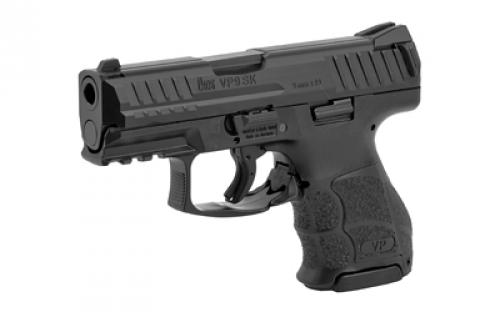 HK VP9SK, Striker Fired, 9MM, 3.39" Barrel, Polymer Frame, Black Finish, 3 Dot Sights, 10Rd, 2 Magazines 81000093
