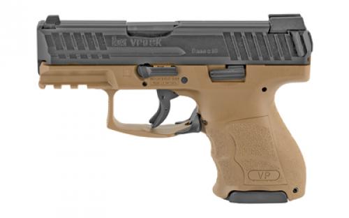 HK VP9SK, Striker Fired, 9MM, 3.39 Barrel, Polymer Frame, Flat Dark Earth Finish, Night Sights, 10Rd, 3 Magazines 81000096