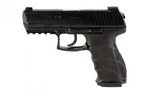 HK P30, LEM-Double Action Only, Semi-automatic, Polymer Frame Pistol, Full Size, 9MM, 3.85 Barrel, Matte Finish, Black, Interchangeable Grip Panels, Night Sights, 17 Rounds, 3 Magazines 81000104