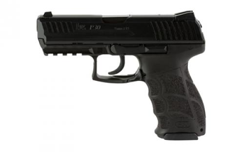 HK P30, V1, Light LEM, Double Action Only, Semi-automatic, Polymer Frame Pistol, Full Size, 9MM, 3.85 Barrel, Black, 3 Dot Sights, 10 Rounds, 2 Magazines 81000105