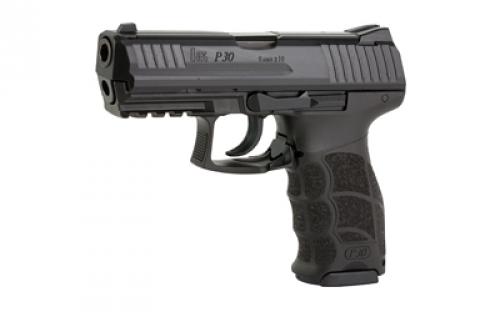 HK P30, V1, Light LEM, Double Action Only, Semi-automatic, Polymer Frame Pistol, Full Size, 9MM, 3.85" Barrel, Black, 3 Dot Sights, 10 Rounds, 2 Magazines 81000105