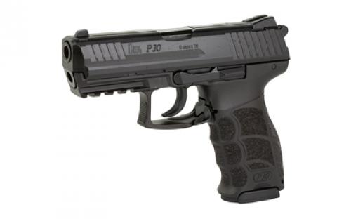 HK P30, Semi-automatic, DA/SA, 9MM, 3.85" Barrel, Polymer Frame, Black, 17Rd, 2 Magazines 81000107