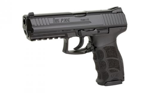 HK P30L, V1, Light LEM, Long Slide, Double Action Only, Semi-automatic, Polymer Frame Pistol, Full Size, 9MM, 4.45" Barrel, Black, 3 Dot Sights, 10 Rounds, 2 Magazines 81000117
