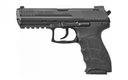 HK P30L, Double Action/Single Action, Semi-automatic, Polymer Frame Pistol, 9MM, 4.45 Barrel, Matte Finish, Black, 3 Dot Sights, Decocker, 17 Rounds, 2 Magazines 81000119