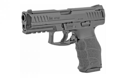 HK VP40, Striker Fired, Semi-automatic, Polymer Frame Pistol, Full Size, 40 S&W, 4.09" Barrel, Matte Finish, Black, 3 Dot Sights, 13 Rounds, 2 Magazines 81000241