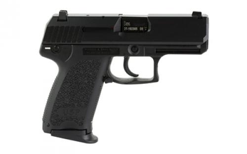 HK USP Compact, V1, Double Action/Single Action, Semi-automatic, Polymer Frame Pistol, Compact, 9MM, 3.58" Barrel, Matte Finish, Black Finish, 3 Dot Sights, Safety/Decocker, 13 Rounds, 2 Magazines 81000329