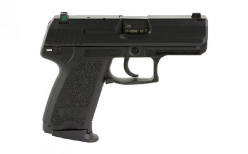HK USP9, Double Action/Single Action, Semi-automatic, Polymer Frame Pistol, Compact, 9MM, 3.58" Barrel, Black, Night Sights, Manual Thumb Safety, Decocker, 10 Rounds, 3 Magazines 81000332