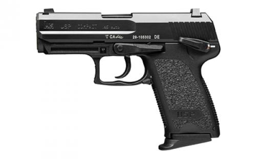 HK USP45, V1, Double Action/Single Action, Semi-automatic, Polymer Frame Pistol, Compact, 45 ACP, 3.78 Barrel, Black, Night Sights, Manual Thumb Safety, Decocker, 8 Rounds, 3 Magazines 81000344