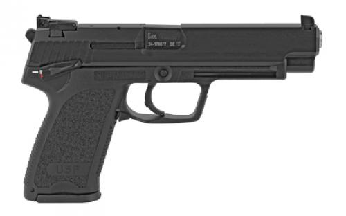 HK USP9, Expert, V1, Double Action/Single Action, Semi-automatic, Polymer Frame Pistol, Full Size, 9MM, 5.2" Barrel, Black, Adjustable Sights, Manual Safety, , Decocker, 15 Rounds, 2 Magazines 81000361