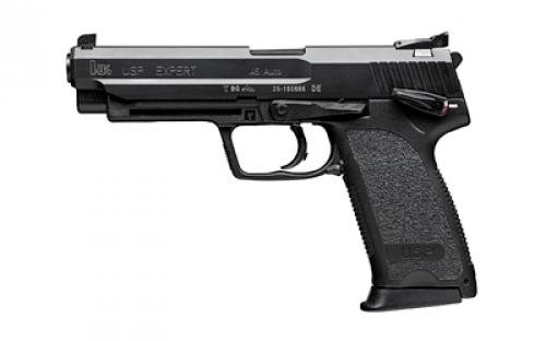 HK USP45, Expert, V1, Double Action/Single Action, Semi-automatic, Polymer Frame Pistol, Full Size, 45 ACP, 5.19 Barrel, Black, 3 Dot Sights, Manual Safety, Decocker, 12 Rounds, 2 Magazines, BLEM (Lip Of The Barrel Was Stripped And Dings On The Serration Of Trigger Guard) 81000364