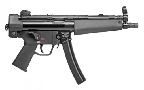 HK SP5, Pistol, Semi-automatic, 9MM, 8.9" Barrel, Threaded Barrel, Steel Receiver, Matte Finish, Black, Polymer Pistol Grip, Iron Sights, Ambidextrous Safety, 30 Rounds, 2 Magazines, Ambidextrous 81000477