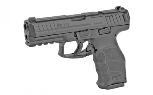 HK VP9 OR, Striker Fired, Semi-automatic, Polymer Frame Pistol, Full Size, 9MM, 4.09" Barrel, Matte Finish, Black, 3 Dot Sights, Optics Ready, 10 Rounds, 2 Magazines 81000485