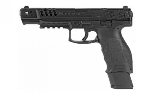 HK VP9 Match OR, Semi-automatic, Striker Fired, Full Size, 9MM, 5.51 Barrel, Black, Interchangeable Backstraps and Side Panels, Luminous Front Sight, Black Serrated Rear Sight, 20 Rounds, 4 Magazines 81000553