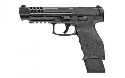 HK VP9L OR, Striker Fired, Semi-automatic, Polymer Frame Pistol, Full Size, 9MM, 5 Barrel, Matte Finish, Black, Fixed Sights, Optics Ready, 20 Rounds, 2 Magazines 81000591