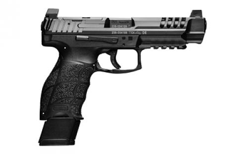 HK VP9L OR, Semi-automatic, Striker Fired, 9MM, 5" Barrel, Black Color, Polymer Frame, Optics Ready, Night Sights, 20Rd, 2 Magazines 81000592