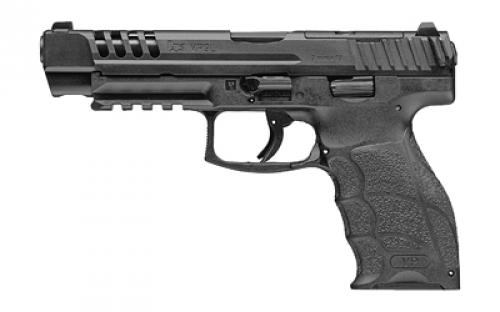 HK VP9L OR, Striker Fired, Semi-automatic, Polymer Frame Pistol, Full Size, 9MM, 5 Barrel, Matte Finish, Black, Fixed Sights, Optics Ready, 10 Rounds, 2 Magazines 81000593