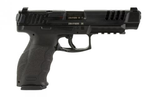 HK VP9L OR, Semi-automatic, Striker Fired, 9MM, 5" Barrel, Black Color, Polymer Frame, Optics Ready, Night Sights, 10Rd, 2 Magazines 81000594
