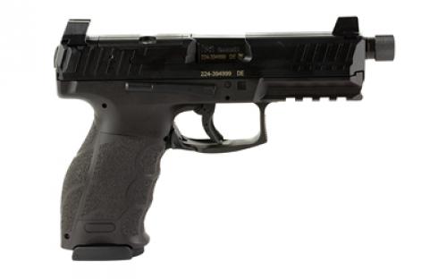HK VP9 Tac OR, Striker Fired, Semi-automatic, Polymer Frame Pistol, Full Size, 9MM, 4.7" Barrel, Threaded Barrel, Matte Finish, Black, Night Sights, Optics Ready, 17 Rounds, 3 Magazines 81000625