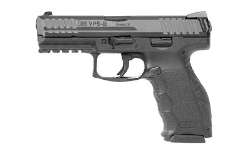 HK VP9-B, Striker Fired, Semi-automatic, Polymer Frame Pistol, Full Size, 9MM, 4.09 Barrel, Matte Finish, Black, 10 Rounds, Optics Ready Slide, 2 Magazines 81000734
