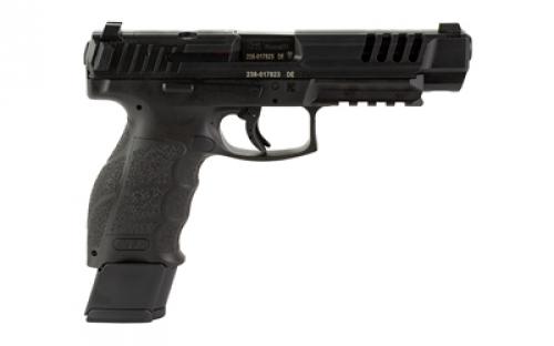 HK VP9L, Striker Fired, Semi-automatic, Polymer Frame Pistol, Full Size, 9MM, 5" Barrel, Matte Finish, Black, Optics Ready, 3 Dot Sights, Push Button Magazine Release, 20 Rounds, 2 Magazines, (2)-20 Rounds 81000736
