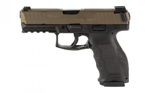 HK VP9, Semi-automatic, 9MM, 4.09 Barrel, Polymer Frame, Midnight Bronze, 3 Dot Sights, 17Rd, 2 Magazines 81000798