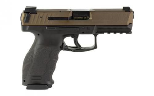 HK VP9, Semi-automatic, 9MM, 4.09" Barrel, Polymer Frame, Midnight Bronze, 3 Dot Sights, 17Rd, 2 Magazines 81000798
