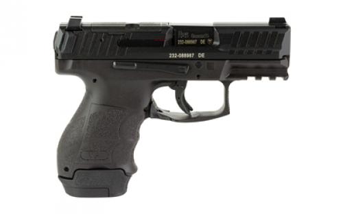 HK VP9SK, Striker Fired, Semi-automatic, Polymer Frame Pistol, Sub-Compact, 9MM, 3.39" Barrel, Matte Finish, Black, Night Sights, (1) 15 Round & (2) 12 Round Magazines, Optics Ready Slide, 2 Magazines, BLEM (Damaged Case) 81000811