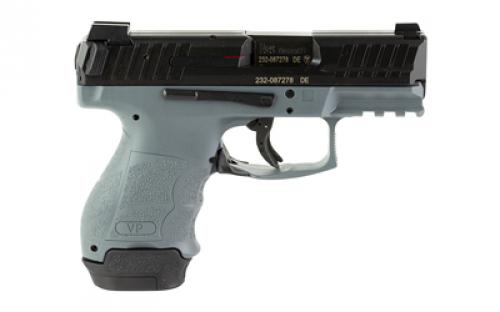 HK VP9SK, Striker Fired, Semi-automatic, Polymer Frame Pistol, Sub-Compact, 9MM, 3.39" Barrel, Matte Finish, Gray, 3 Dot Sights, 15 Rounds, 2 Magazines, (1)-15 Rounds and (1)-12 Rounds 81000812