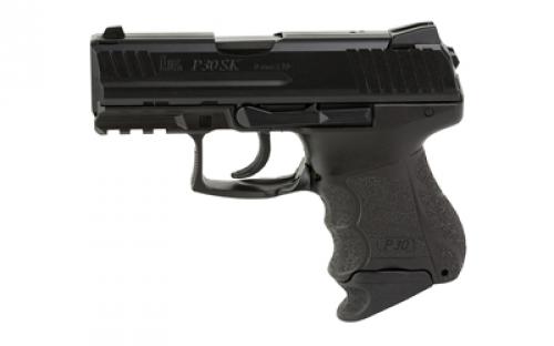 HK P30SK, LEM-Double Action Only, Semi-automatic, Polymer Frame Pistol, Sub-Compact, 9MM, 3.27 Barrel, Matte Finish, Black, Interchangeable Grip Panels, 3 Dot Sights, 15 Rounds, 2 Magazines, (1)-15 Rounds and (1)-12 Rounds 81000821