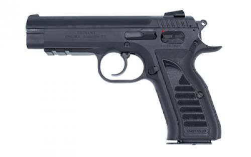 Tanfoglio Force Compact, Semi-automatic, DA/SA, Polymer Frame Pistol, 10MM, 3.7 Barrel, Matte Finish, Black, Rubber Grips, Adjustable Sights, Ambidextrous Safety, 11 Rounds TF-COMPACTF-10