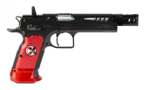 Tanfoglio Domina Xtreme, Semi-automatic, Single Action, 9MM, 5.2" Barrel, Matte Finish, Black, Aluminum Grips, No Sights, Ambidextrous Safety, 19 Rounds TF-DOMX-9