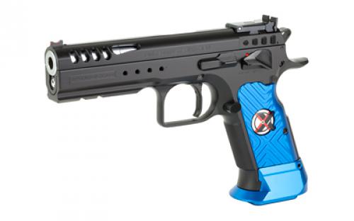 Tanfoglio Limited Master Xtreme, Semi-automatic, DA/SA, Steel Frame Pistol, 9MM, 4.75" Barrel, Matte Finish, Black, Aluminum Grips, Ambidextrous Safety, Adjustable Sights, 17 Rounds TF-LIMMSTRX-9