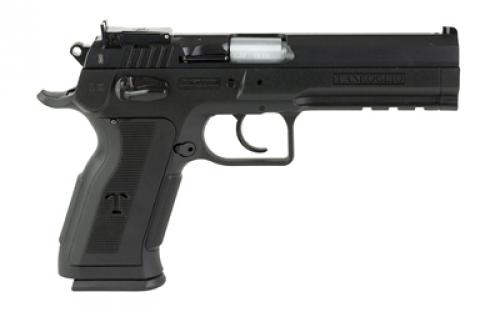 Tanfoglio Stock III Polymer, Semi-automatic, Single Action Only, Polymer Frame Pistol, 9MM, 4.75" Barrel, Matte Finish, Black, Thumb Safety, Adjustable Sights, 17 Rounds TF-STOCK3P-9