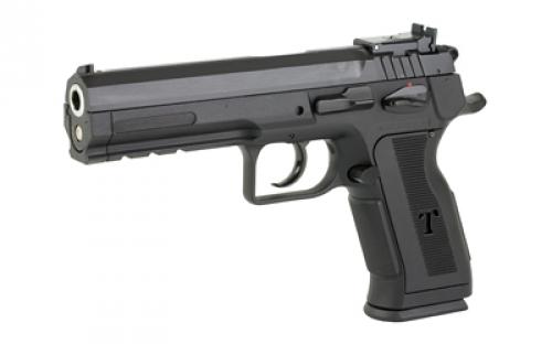 Tanfoglio Stock III Polymer, Semi-automatic, Single Action Only, Polymer Frame Pistol, 9MM, 4.75" Barrel, Matte Finish, Black, Thumb Safety, Adjustable Sights, 17 Rounds TF-STOCK3P-9