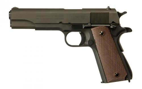 Inland 1911A1 Government Model, Single Action, 45 ACP, 5 Barrel, Steel Frame, Parkerized Finish, 7Rd, Fixed Sights ILM1911