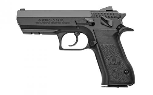 IWI US, Inc Jericho 941, Double Action/Single Action, Semi-automatic, Metal Frame Pistol, Full Size, 9MM, 4.4 Barrel, Steel, Black, Synthetic Grips, Adjustable Sights, Thumb Safety, 10 Rounds, 2 Magazines J941F910