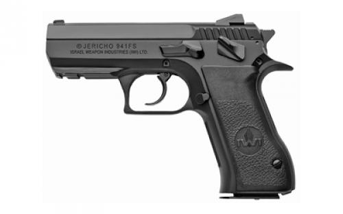 IWI US, Inc Jericho 941, Double Action/Single Action, Semi-automatic, Metal Frame Pistol, Mid-Size, 9MM, 3.8 Barrel, Steel, Black, Synthetic Grips, Adjustable Sights, Thumb Safety, 16 Rounds, 2 Magazines J941FS9